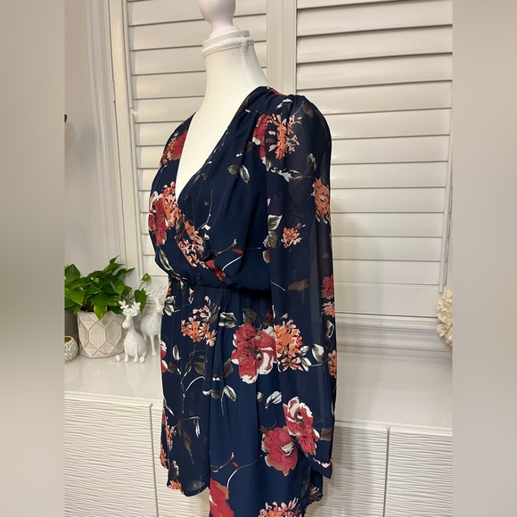 Navy Floral Dress - Picture 3 of 6